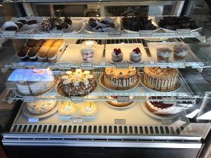 part of the amazing dessert case at Timeless Coffee Roasters and Bakery in Oakland