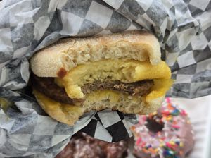 Breakfast sandwich at Timeless Coffee Roasters and Bakery in Oakland