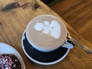 Hot cocoa at Timeless Coffee Roasters and Bakery in Oakland