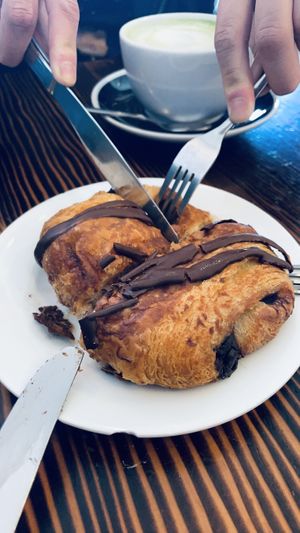 Chocolate croissantt  at Timeless Coffee Roasters and Bakery in Oakland