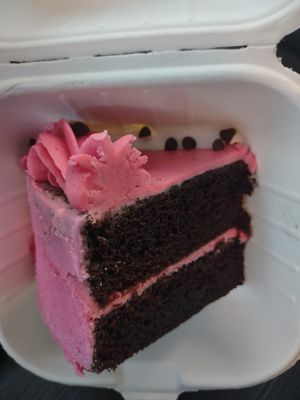 Choc raspberry cake at Timeless Coffee Roasters and Bakery in Oakland