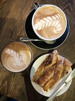 Coffee, Hot Chocolate & Apple Danish at Timeless Coffee Roasters and Bakery in Oakland
