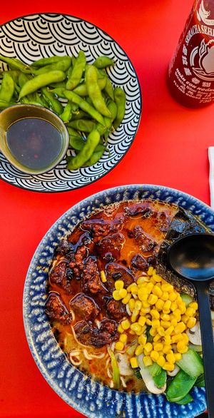 Vegane Ramen mit hausgemachten Saitan at Ramenbar by MayKay in Graz