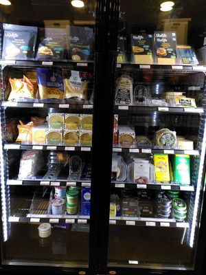 Vegan cheeses at Aujourd'hui Demain Concept Store in Paris