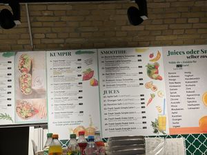 menu  at Eat Culture in Berlin