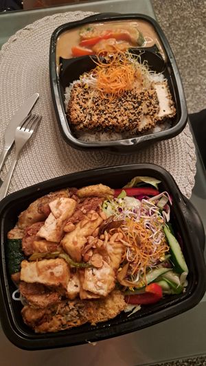 Happy monk, Sesame tofu at Vegan Haus in Berlin