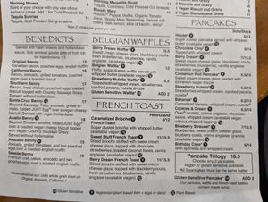 The menu has changed a lot. Note that the Congress Street Benny is no longer served. at Seven Mile Cafe in Denton