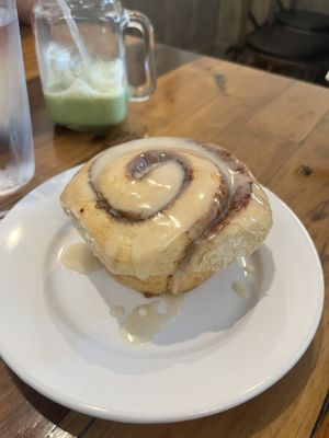 Cinnamon roll  at Seven Mile Cafe in Denton