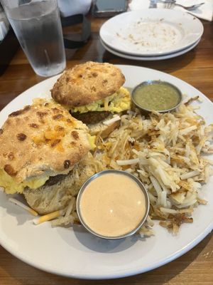 Vegan Berkeley biscuits  at Seven Mile Cafe in Denton