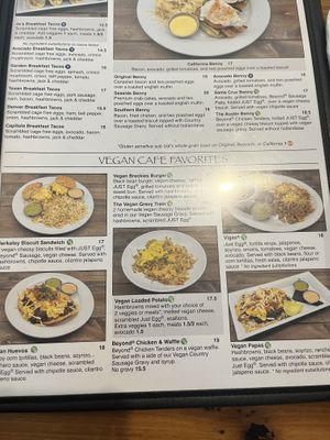 Vegan breakfast options part 1  at Seven Mile Cafe in Denton