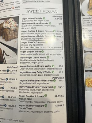 Vegan breakfast options part 2  at Seven Mile Cafe in Denton