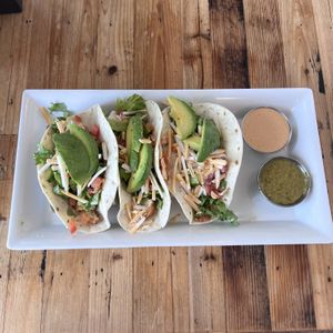 BEYOND chickn’ tacos!!!   at Seven Mile Cafe in Denton