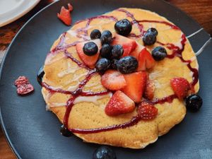 Very berry pancake at Seven Mile Cafe in Denton