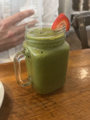Green smoothie  at Seven Mile Cafe in Denton