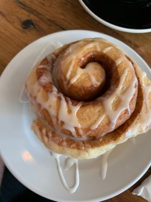 Vegan cinnamon roll  at Seven Mile Cafe in Denton