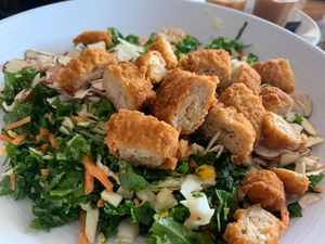 Hippie salad with beyond chick’n at Seven Mile Cafe in Denton