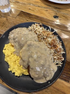 Vegan biscuits and gravyy  at Seven Mile Cafe in Denton