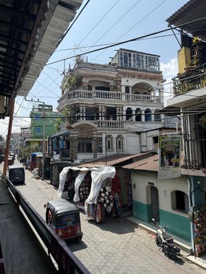 View from upper seating area   at Germinación Cocina y Bistro in Santiago Atitlan