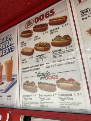 Menu  at Wienerschnitzel  in Lawndale