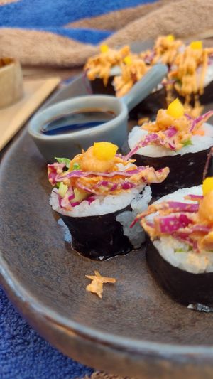 Spicy sushi  at Cactus in Penida Island