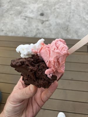 cocos/chocolate/strawberryy  at Gelatissimo in Phuket