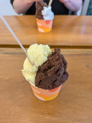 2 scoops cost 180 bath at Gelatissimo in Phuket