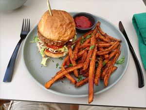 Green Garden burger at The Green Garden in Salzburg