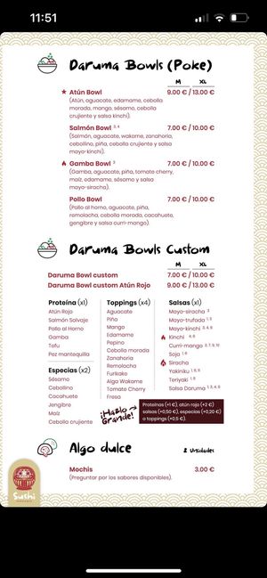 Poke personalizable con opción de tofu como proteína   at Daruma Sushi Xperience in Barbate