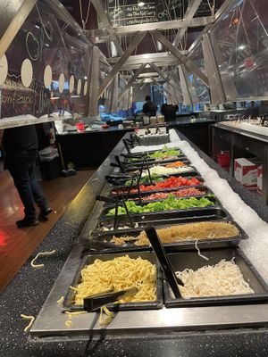 Pick your ingredients  at Flat Top Grill - The Loop in Chicago