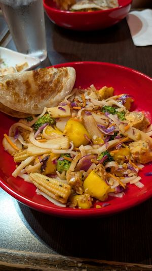 Roti comes with your meal at Flat Top Grill - The Loop in Chicago