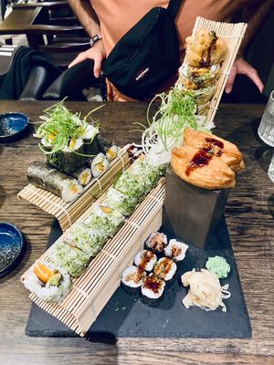 Random Sushi Order (don't need to order a menu for it to look nice)  at Golden Ginkgo  in Berlin