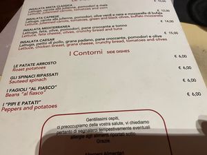 Contorni  at Boccon del Prete in Siena