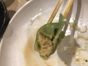 Vegetable gyoza steamed   at Ikedo Ramen in Port Washington