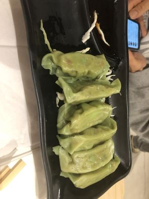Vegetable gyoza steamed   at Ikedo Ramen in Port Washington