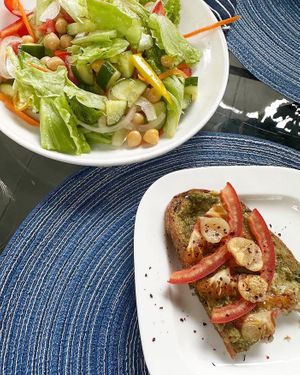 Vegan pesto sourdough bread  at Goom in Da Nang