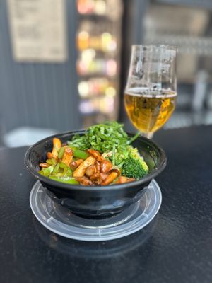 Mushroom Sesame Noodles at Bing's Bao Buns in San Luis Obispo