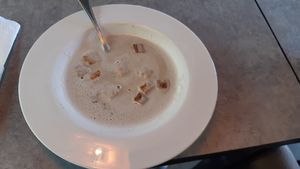 Amazing raw French onion soup at Atsumi Raw Cafe in Phuket