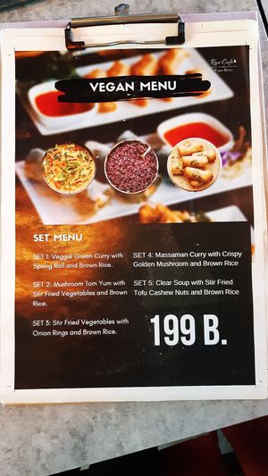 Non raw vegan menu at Atsumi Raw Cafe in Phuket