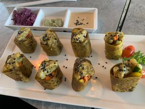 Sushi rolls. Pretty good    at Atsumi Raw Cafe in Phuket