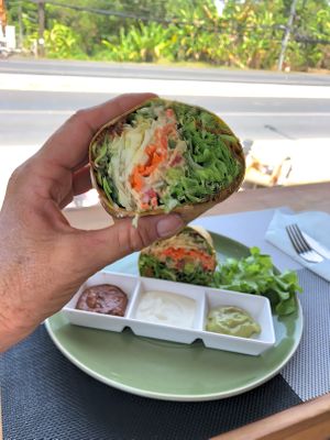 Burrito, very nice... at Atsumi Raw Cafe in Phuket