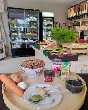 Beluga bolognese, available throughout the year. Everything you need to make an easy vegan, organic meal. Gluten-free available. 
1 bag - 1 meal - 1 recipe - 4 servings. at Kolibri in Soenderborg