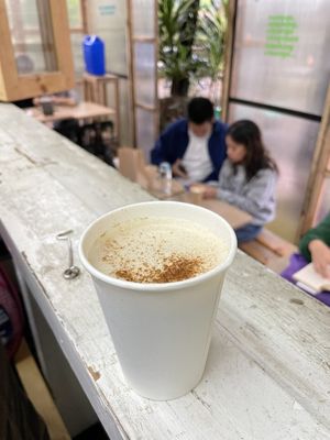 Chai with oat milk and cinnamon   at Hot Cat  in Baguio City