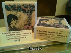sid&moLLy's raw chocolate collection, 'A holistic approach to substance abuse. Vol. 1,' at Anandamide: Psychedelicatessen in Long Beach, CA. at Anandamide - Psychedelicatessen in Long Beach