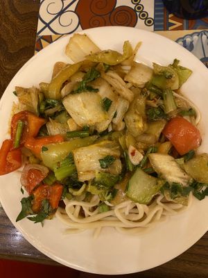 Vegetarian lagman   at Navat in Almaty