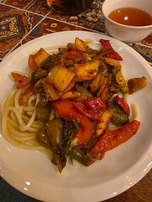 Lagman with vegetables at Navat in Almaty