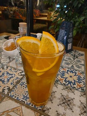 Ice tea orange at Navat in Almaty