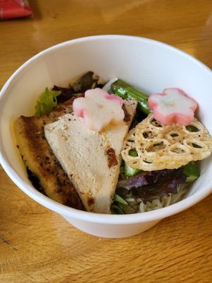 Shoyu Ramen (they packed the broth separately) at Satori Ramen Bar in Columbus
