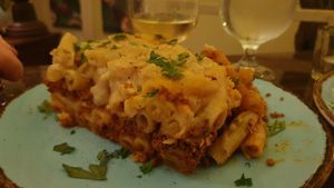 Pastitsio at Los V in Athens