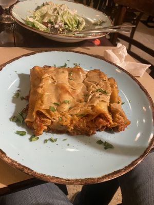 Caneloni with minced ‘meat’   at Los V in Athens