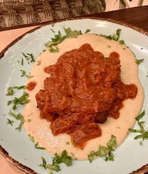 Soutzoukakia with Sauce   at Los V in Athens